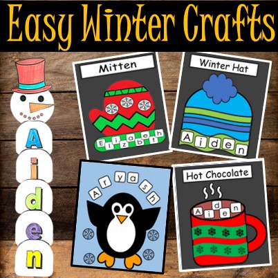 Winter Crafts for Kids Classroom Printable Kindergarten Preschool