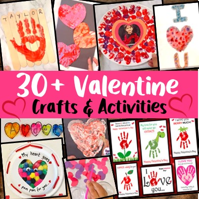 Valentines Day Craft, Preschool Activities Handprint Craft for