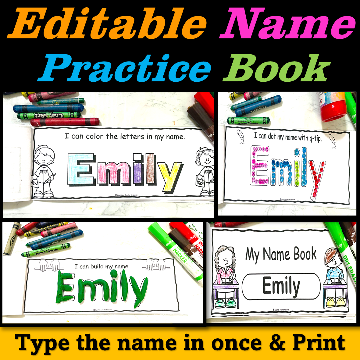Editable Name Book - Name Practice Activities | Back to School
