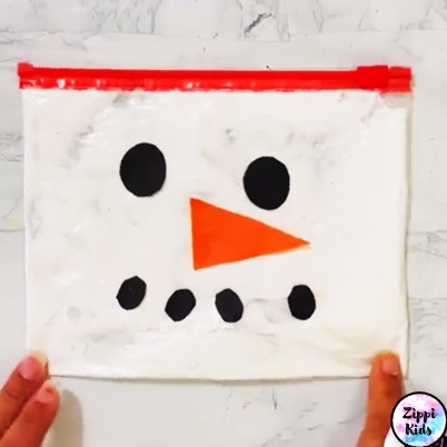 q-tip snowflake craft for preschool