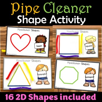 Pipe Cleaner Shapes Activities, Morning Tubs, Math Centers, 2D Shapes practice