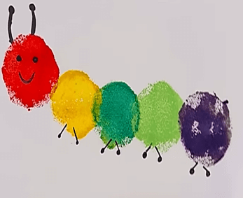 Drawing a Caterpillar with Art Markers 