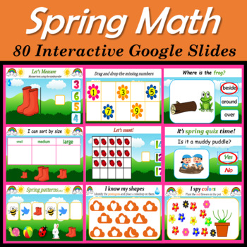 Spring Math Activities | Virtual | Distance Learning - 80 Google Slides