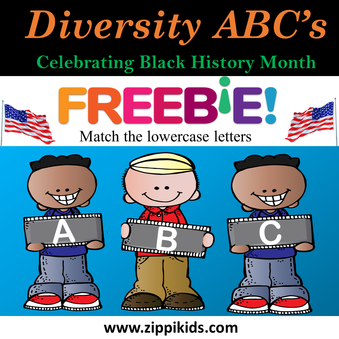 Freebie - Black History Month - Diversity ABC's - Google Slides