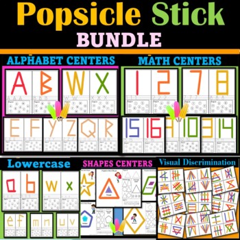 Popsicle Sticks Activities | Alphabets, Numbers, Shapes, Visual Discrimination