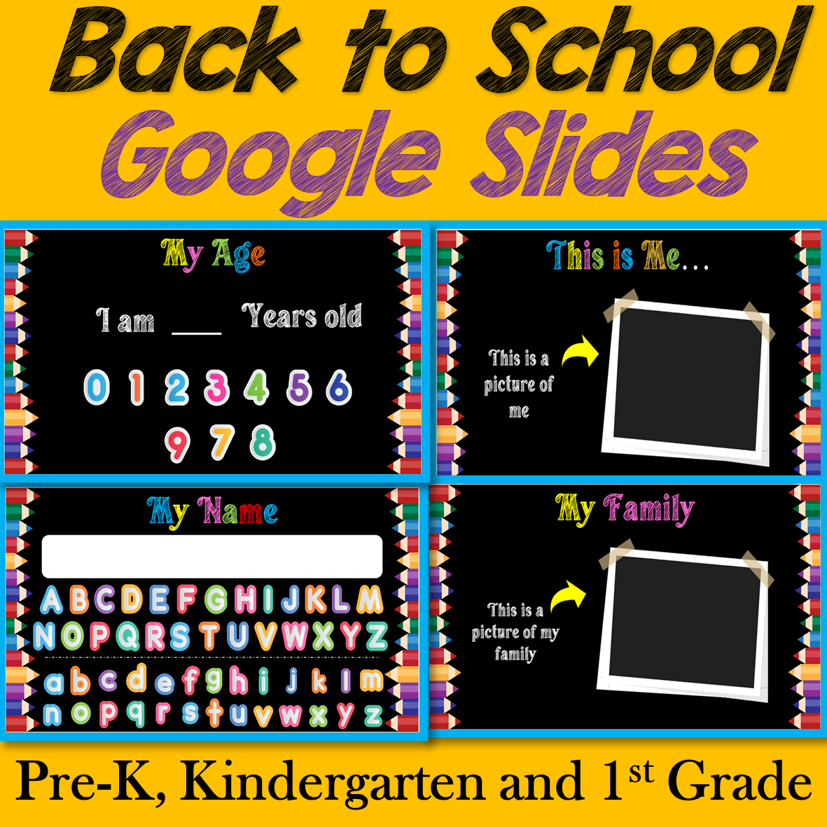 Digital All About Me - All About Me in Google Slides - Back to