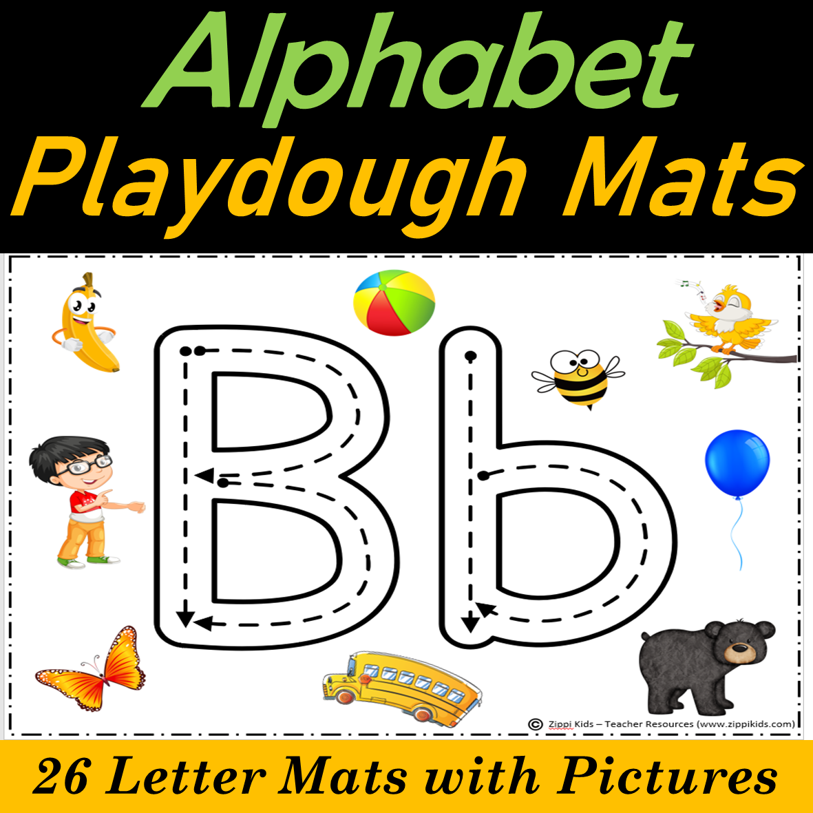 Alphabet Playdough Mats | Play Dough Mats