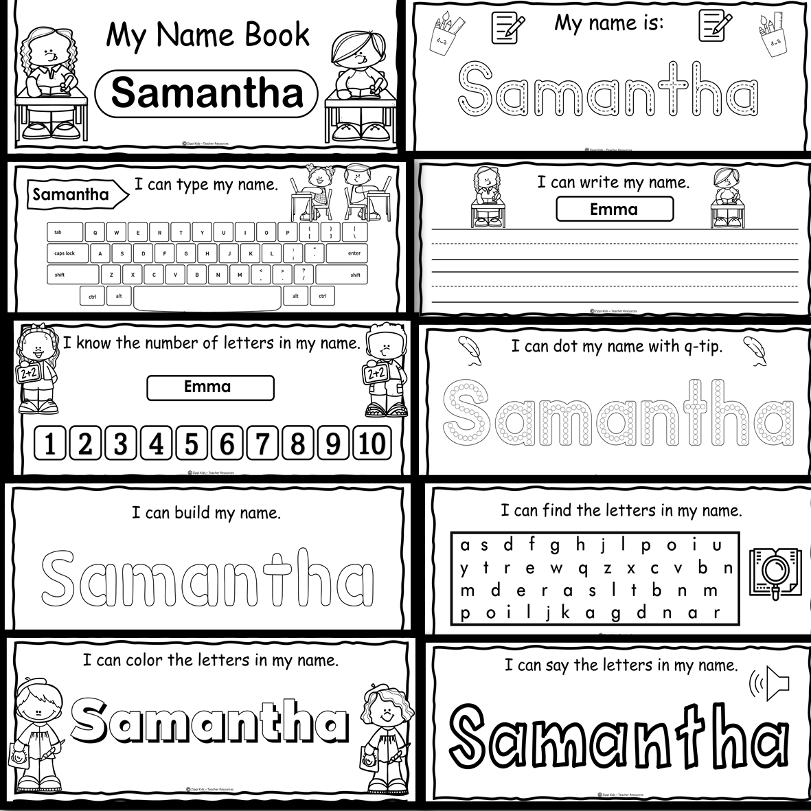 Easy Way To Help Your Child Learn Their Name - FREE Editable Name