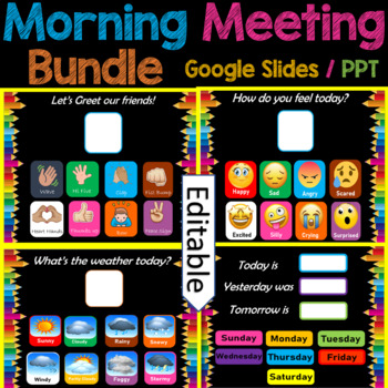 Digital Back to School Morning Meeting Bundle/Brain Breaks/Yoga Poses- Google Slides/PPT