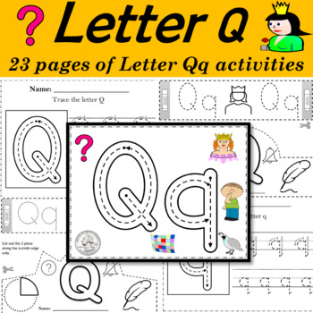 Letter of the week: LETTER Q-NO PREP WORKSHEETS- LETTER Q Alphabet Lore  theme