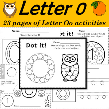 Letter of the week: LETTER O-NO PREP WORKSHEETS- LETTER O Alphabet Lore  theme