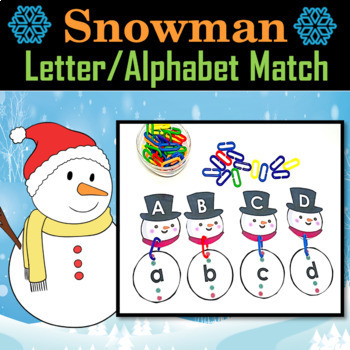 SNOWMEN Literacy & Math Centers - Modern Preschool