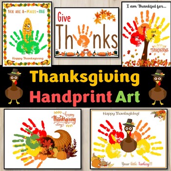 Thanksgiving Handprint Keepsake Art, Thanksgiving Activities Craft Greeting Card