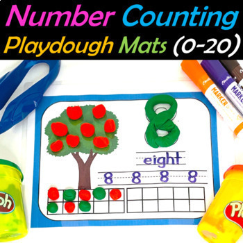 Apple Playdough Mats: Numbers 1-10 Free Printable - Views From a