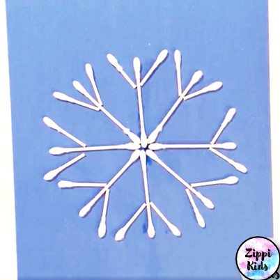 Simple Q Tip Snowflake Craft Kids Will Love - Easy Crafts For Kids