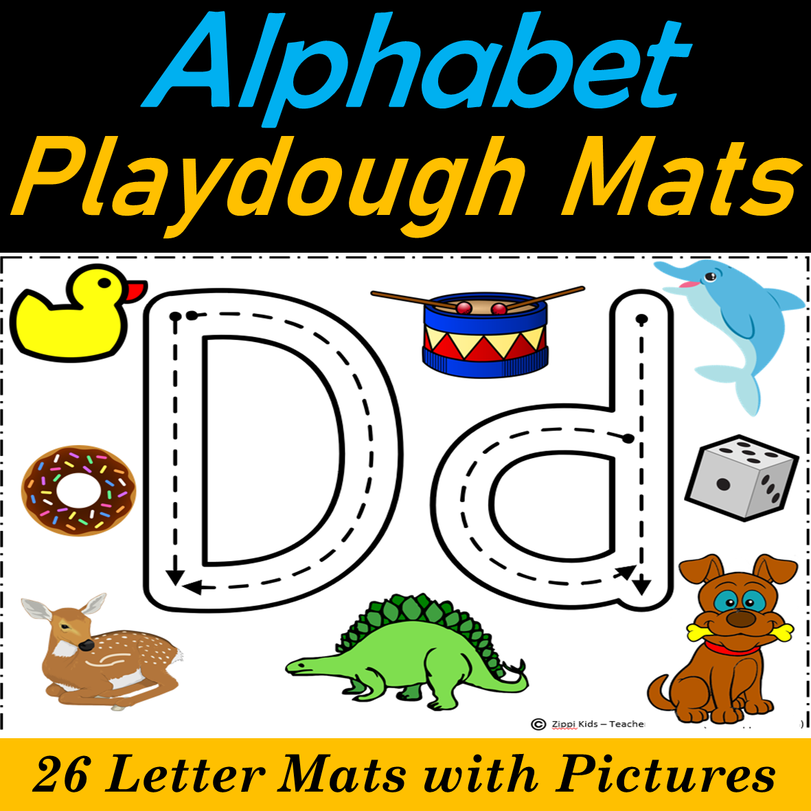 Alphabet Playdough Mats, Play Dough Mats