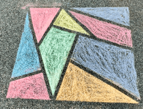 kids chalk art project – OliveLoaf Design