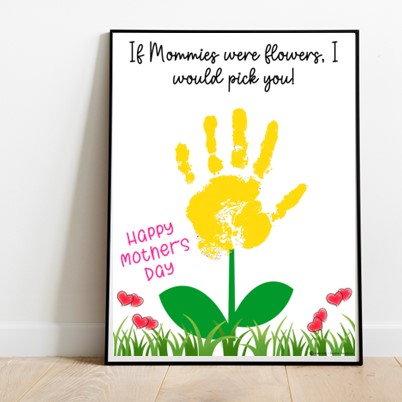 Mum you are totally Roarsome / Handprint Art / Kids Handprint