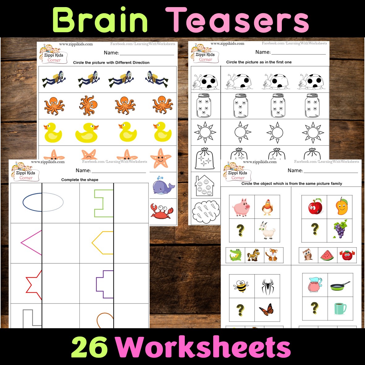 Activity Puzzle Brain Teaser for Kids Graphic by FireWolfStore · Creative  Fabrica
