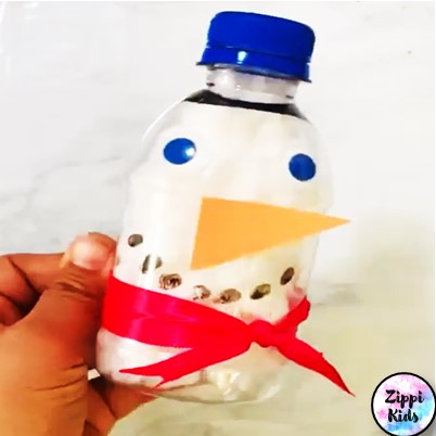 Snowman In A Bag Winter Craft for preschool