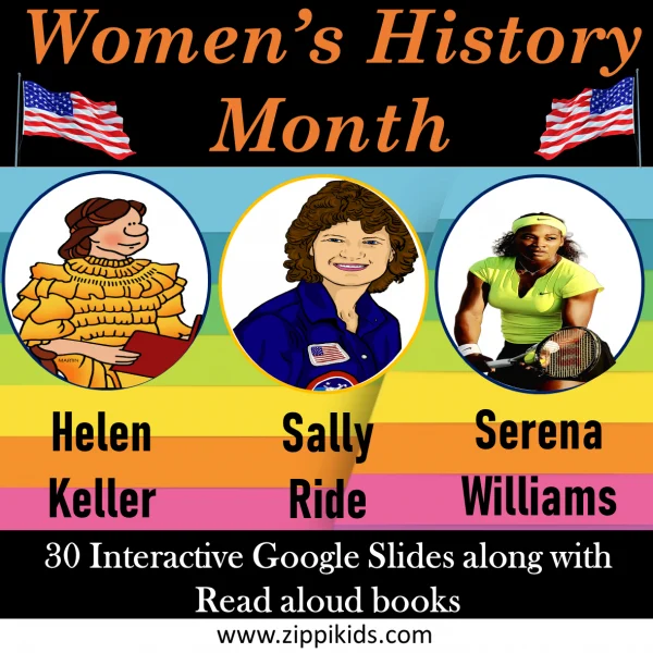 Women History Month Bundle – 13 Women Hero – 130 Google Slides