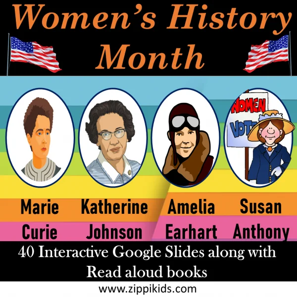 Women History Month Bundle – 13 Women Hero – 130 Google Slides