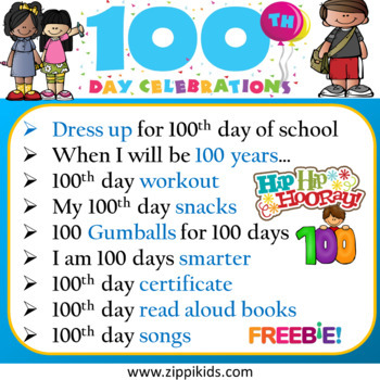 100 Days of School Ideas: Free Digital Activities and Crafts for kids