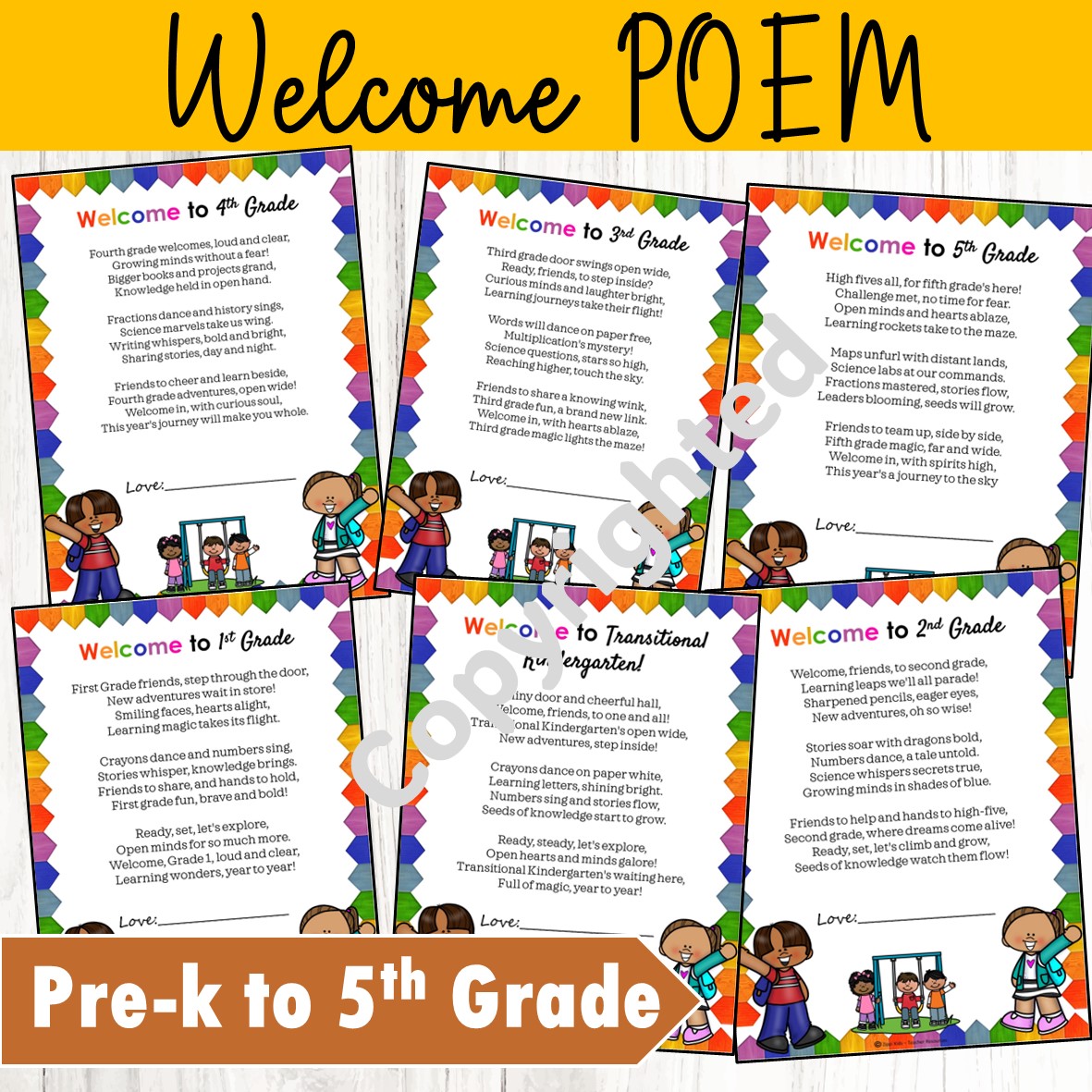 Welcome poem , Welcome letter, Back to school