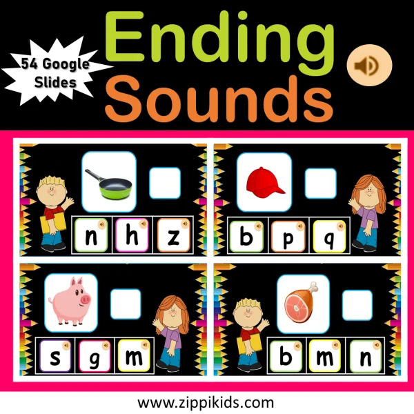 Beginning Sounds, Middle, Ending Sounds & CVC Words BIG BUNDLE – 250 Google Slides