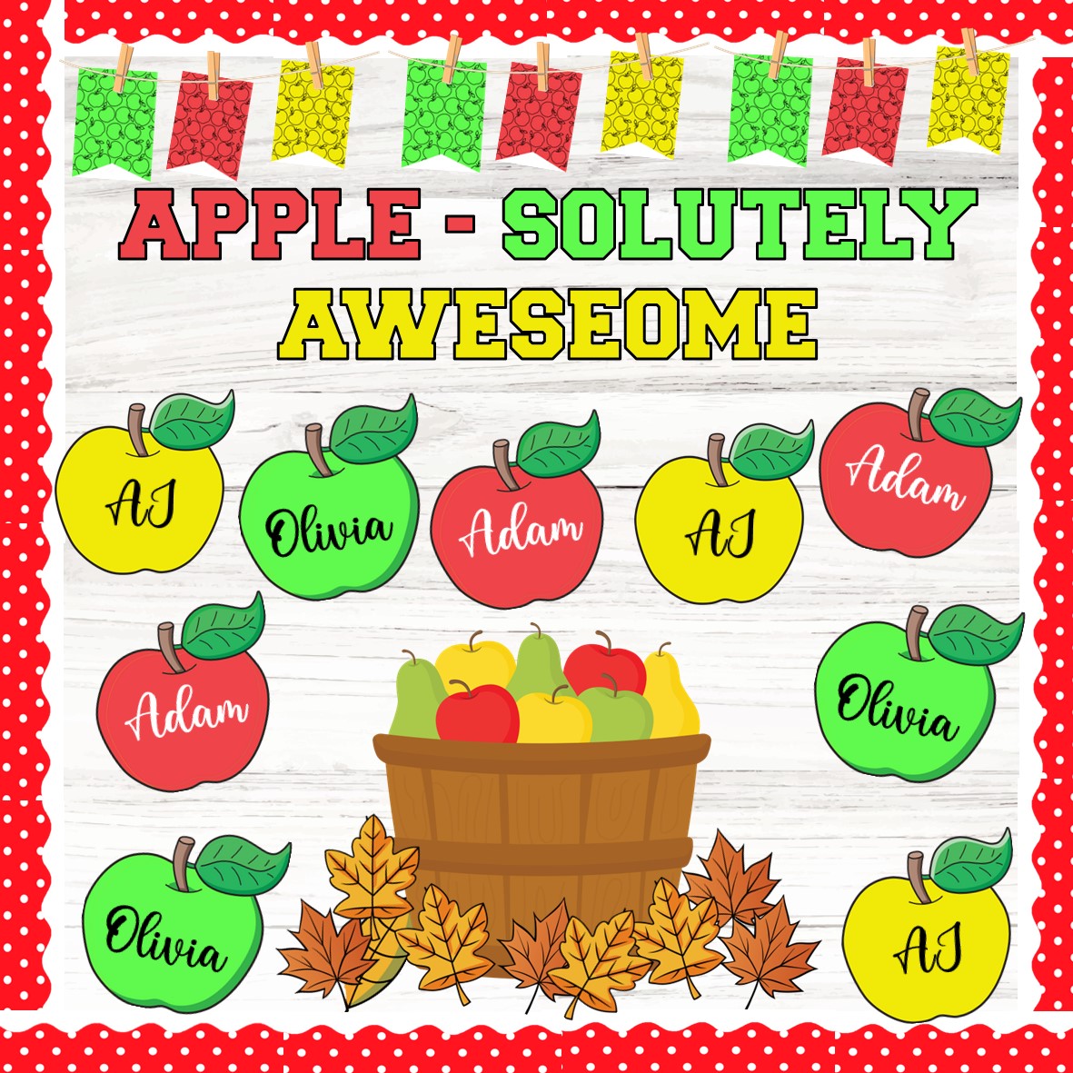 Fall Apple Bulletin Board decor ,Back to School September Bulletin Board ideas