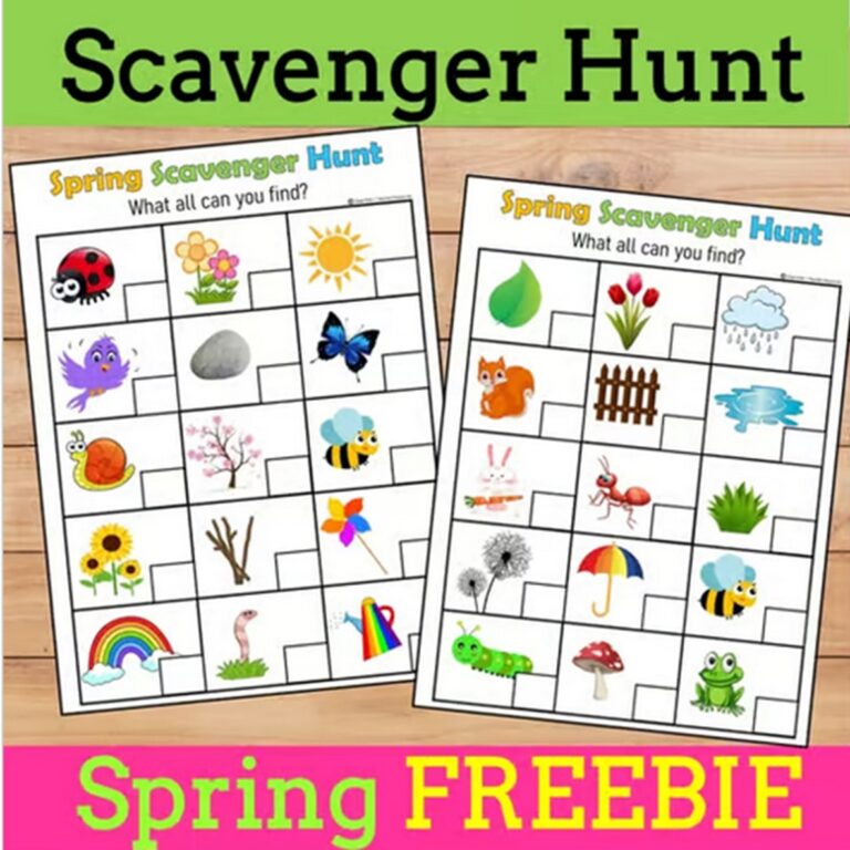 Spring Scavenger hunt free