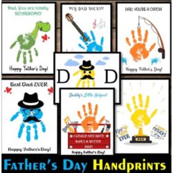 Fathers Day Handprint Art, Keepsake, Dad, Uncle, Granddad, Papa