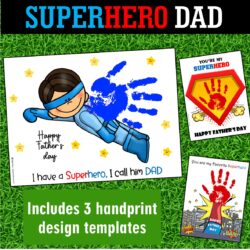Fathers Day Superhero Handprint Craft