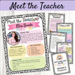 Meet the Teacher Pastel Template EDITABLE, Welcome Letter, Supply List | Back to School