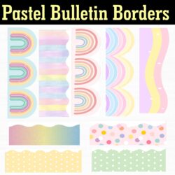 Pastel Bulletin Board Borders | Pastel Muted Rainbow Classroom Decor
