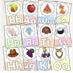 Pastel Classroom Decor, Pastel Colors Alphabet Posters, Letter Display