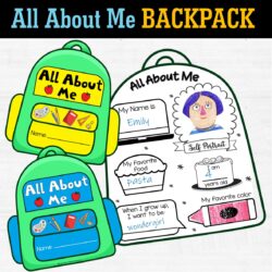 All About Me Backpack Craft, Back to School