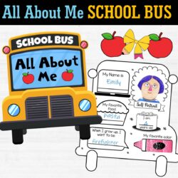 School Bus All about me Craft
