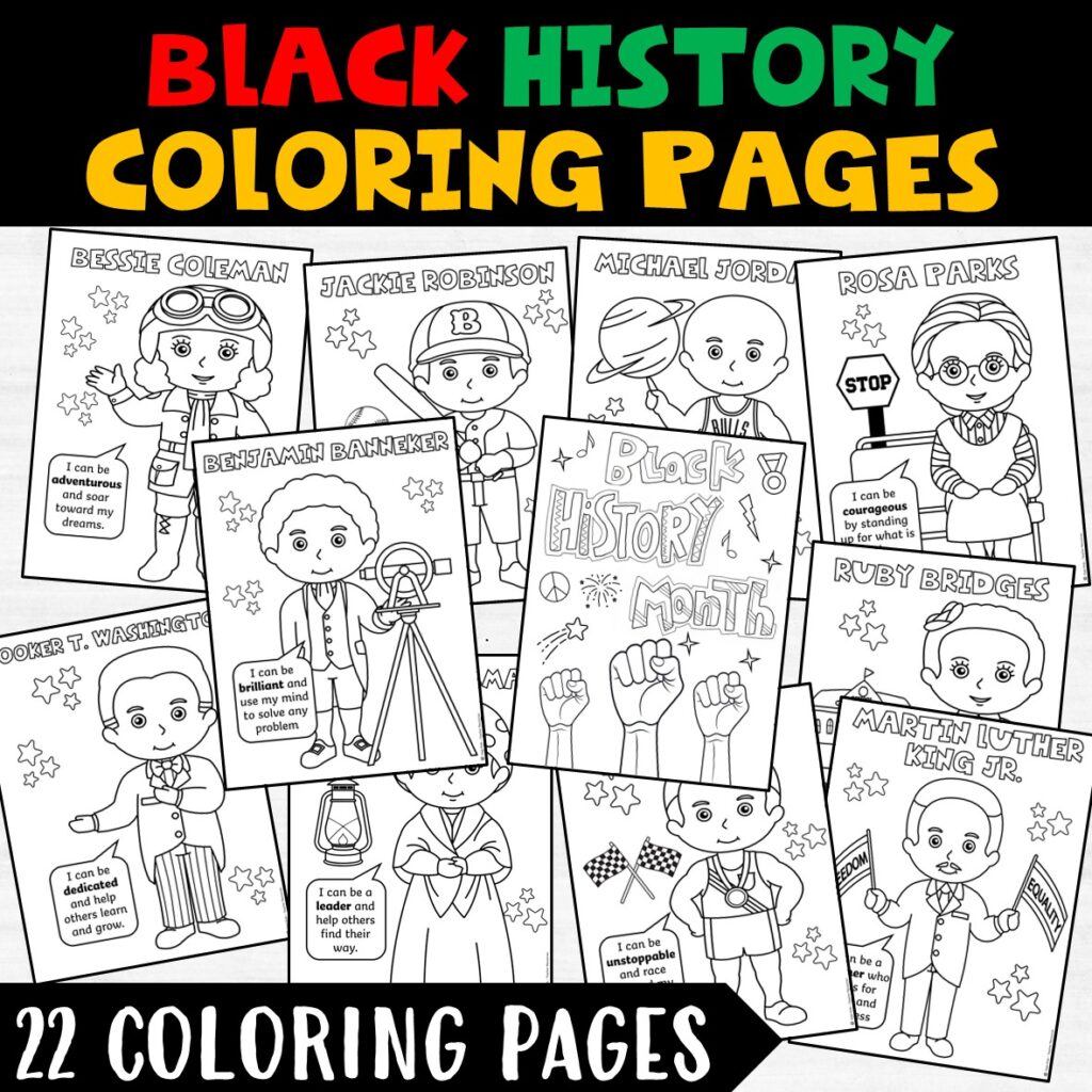Black history month coloring pages