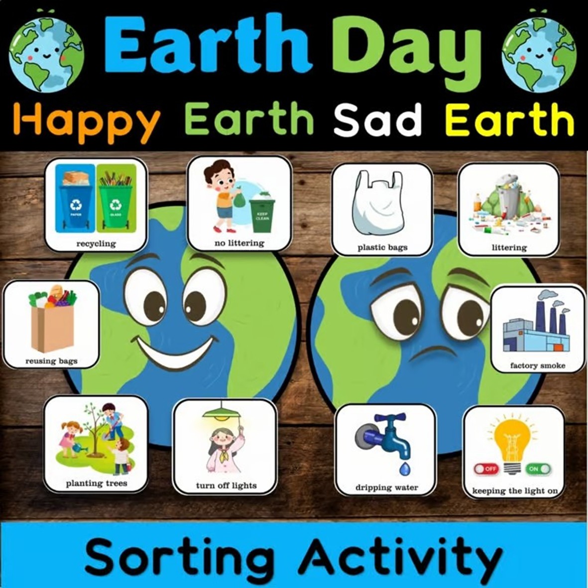 Earth Day Bulletin Board Kit, Be Kind to Earth Classroom Decor - Zippi Kids
