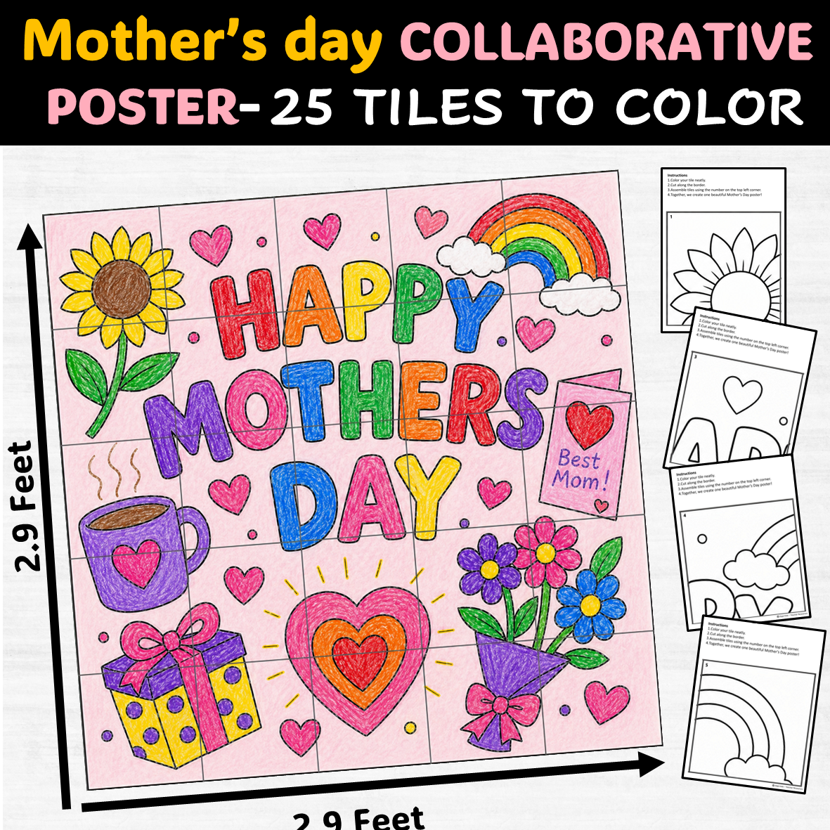 Mother's day Collaborative poster mural