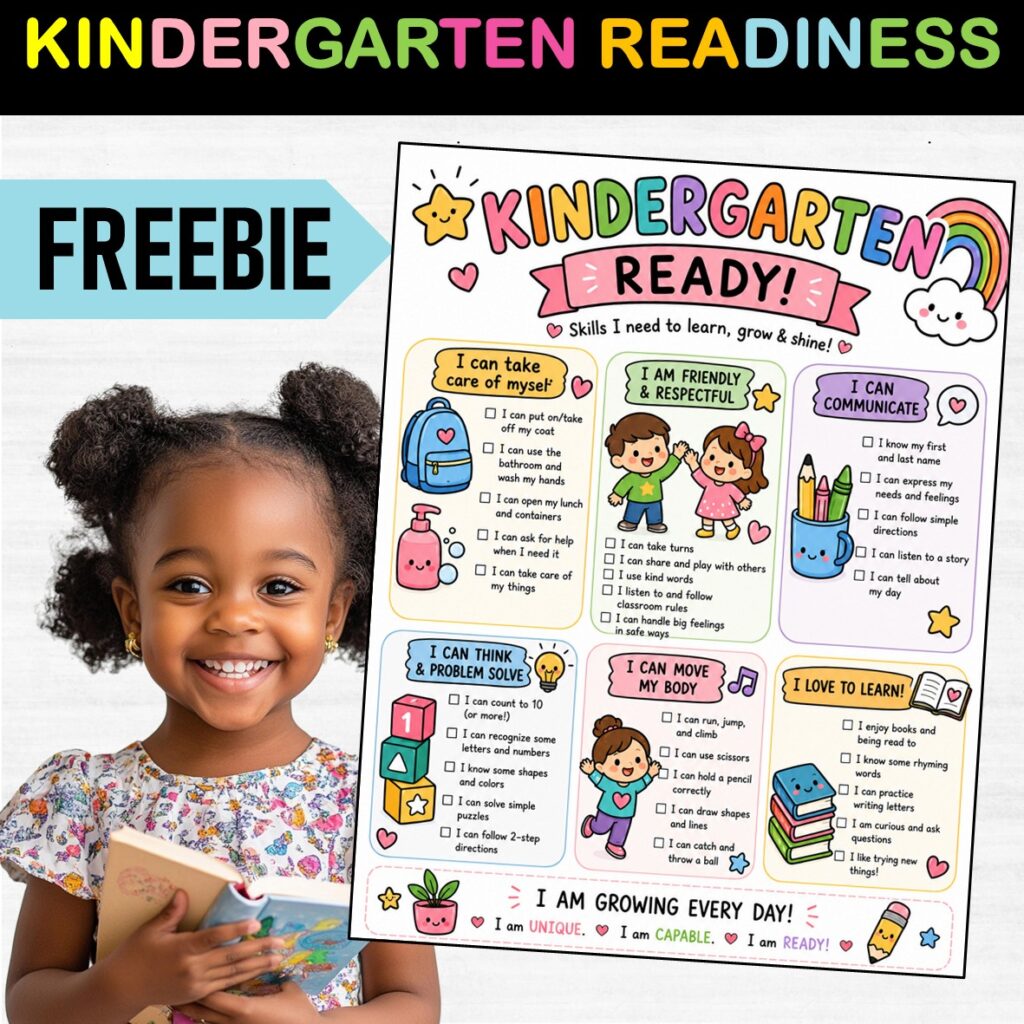 Kindergarten Readiness Checklist - FREE