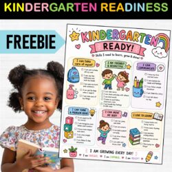 Kindergarten Readiness Checklist - FREE